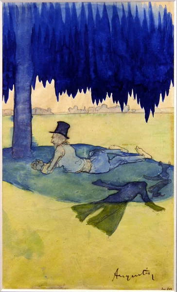 Uomo che si ripara sotto un albero, 1887